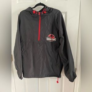 Universal Studios Jurassic Park windbreaker rain pullover jacket unisex